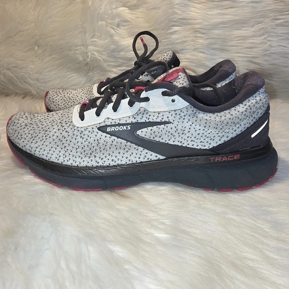 Brooks Trace 1 Running Shoes - Women's Size 9 B — Gray/Black/Pink 1203511B057